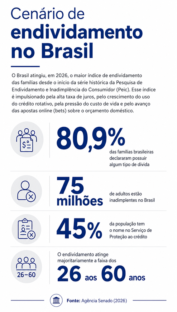 Info sobre endividamento no brasil